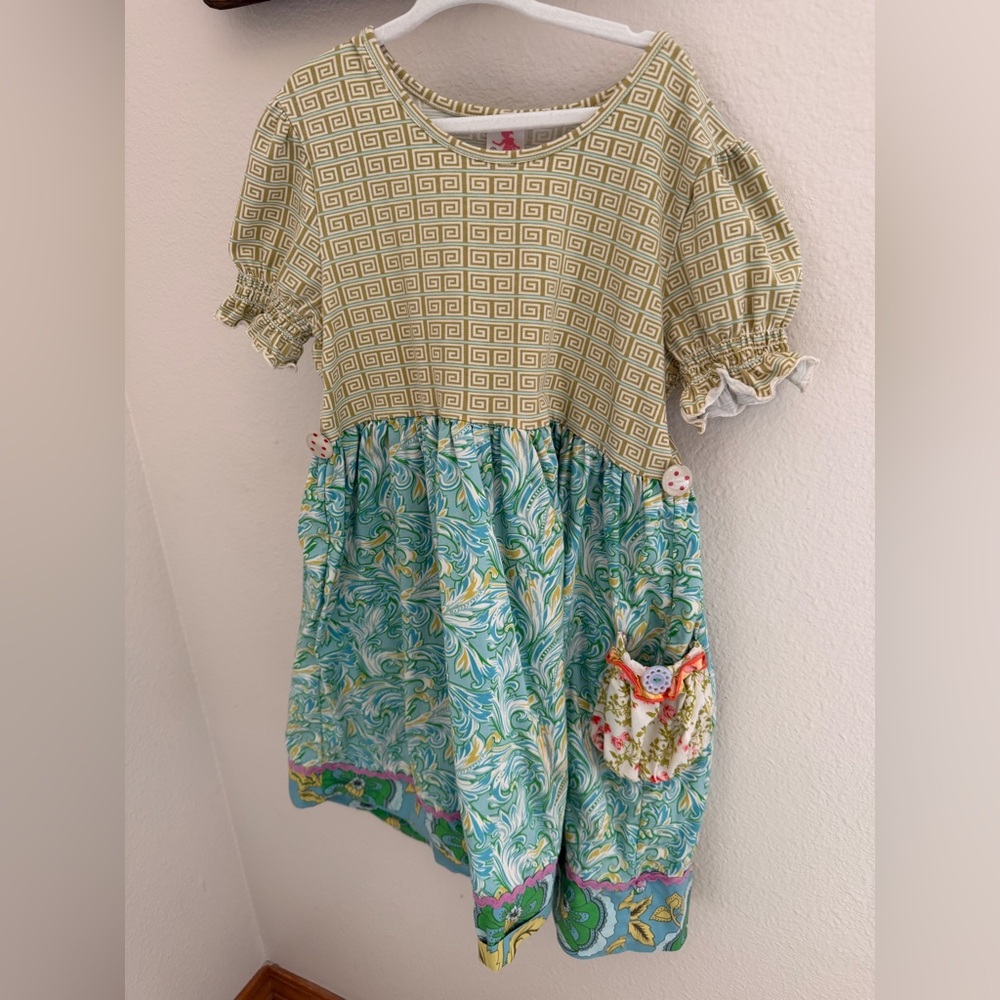 Matilda Jane Green and Blue Kids Dress